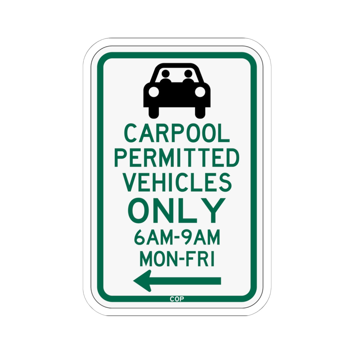 PBOT Road sign P4451L (Oregon) (Road Sign) STICKER Vinyl Kiss-Cut Decal