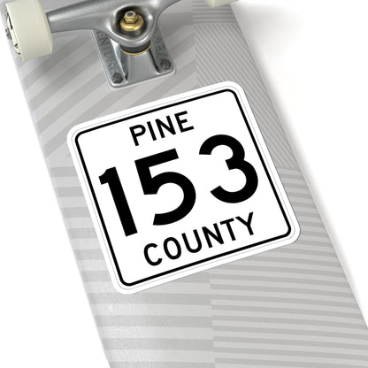 Pine County Route 153 MN (Minnesota) (Road Sign) STICKER Vinyl Kiss-Cut Decal