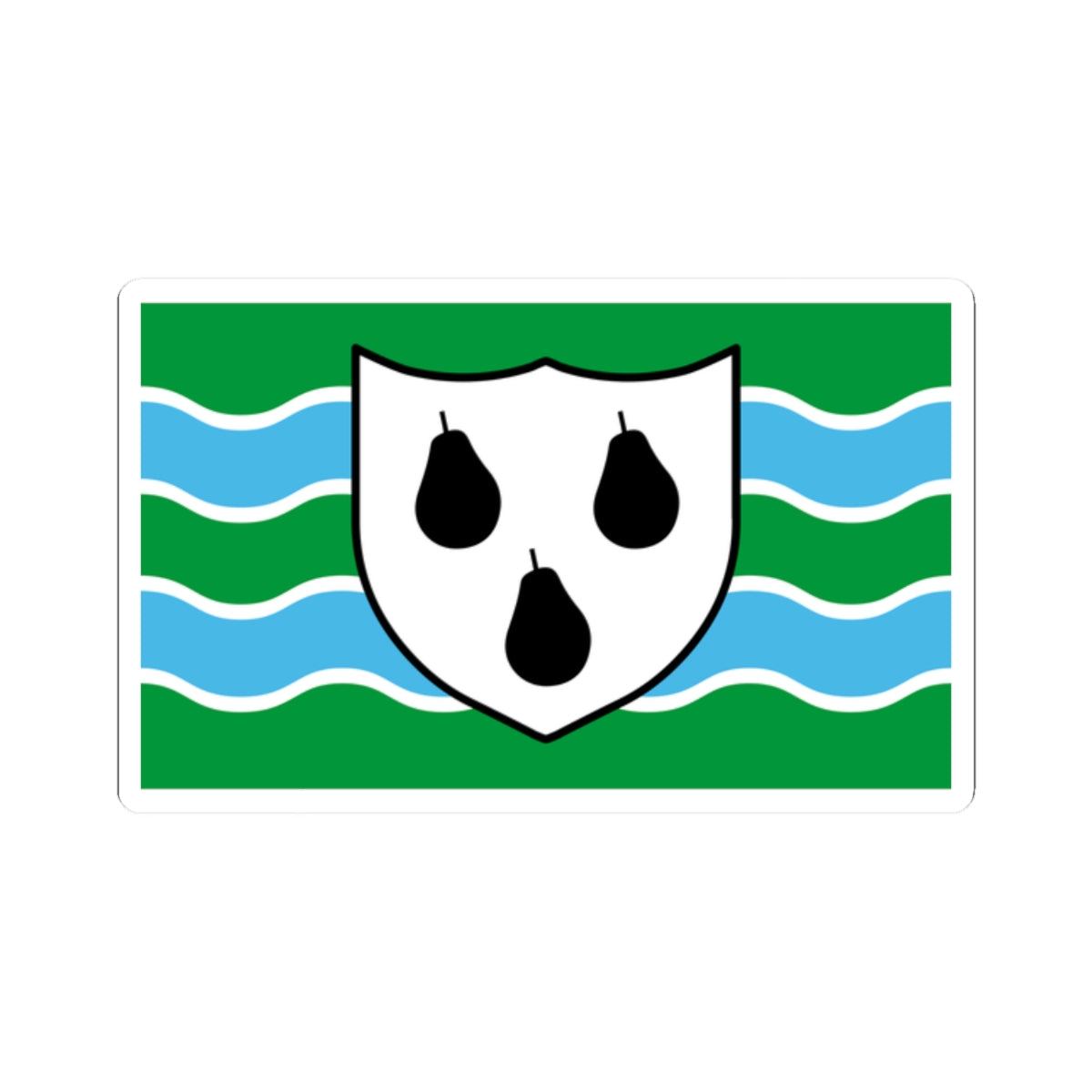 Worcestershire flag (England) STICKER Vinyl Kiss-Cut Decal