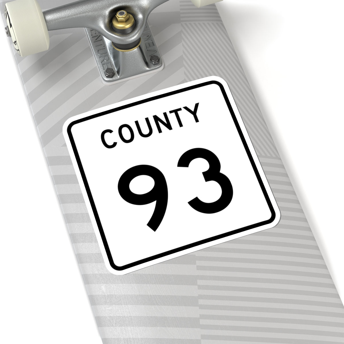 County 93 square (Minnesota) (Road Sign) STICKER Vinyl Kiss-Cut Decal
