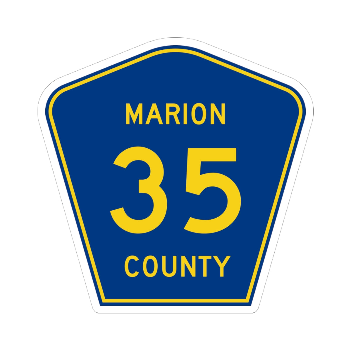 Marion County Road 35 FL (Florida) (Road Sign) STICKER Vinyl Kiss-Cut Decal