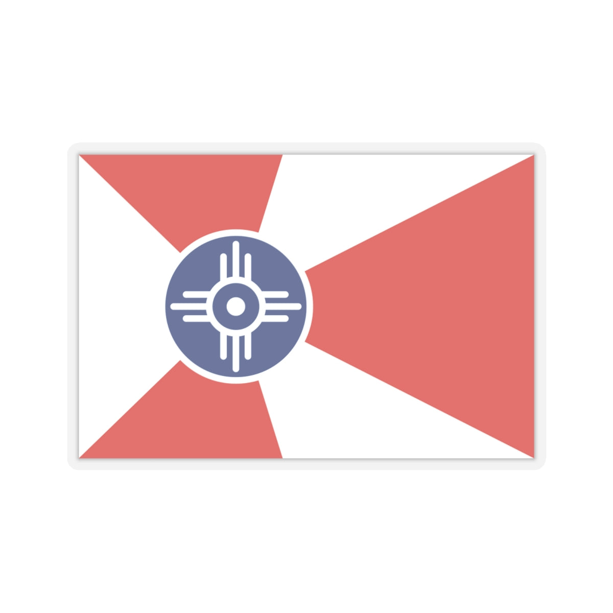 Flag of Wichita, Kansas - STICKER Vinyl Kiss-Cut Decal