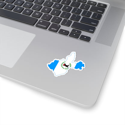 Flag-map of Irkutsk Oblast (Russia) STICKER Vinyl Kiss-Cut Decal