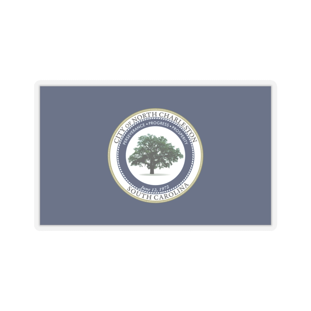 Flag of North Charleston, South Carolina - STICKER Vinyl Kiss-Cut Decal