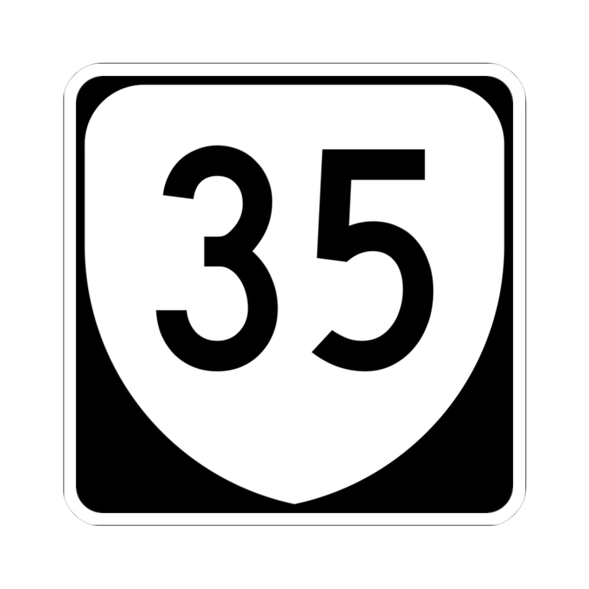 Virginia 35 (Virginia) (Road Sign) STICKER Vinyl Kiss-Cut Decal