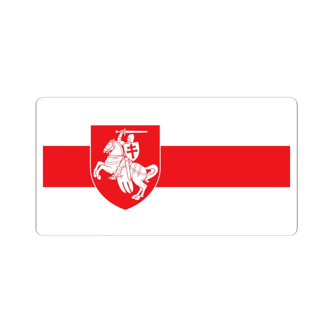 Бєларус10344 (Belarus) (Coat of Arms) STICKER Vinyl Kiss-Cut Decal 4 Inch White - The Sticker Space