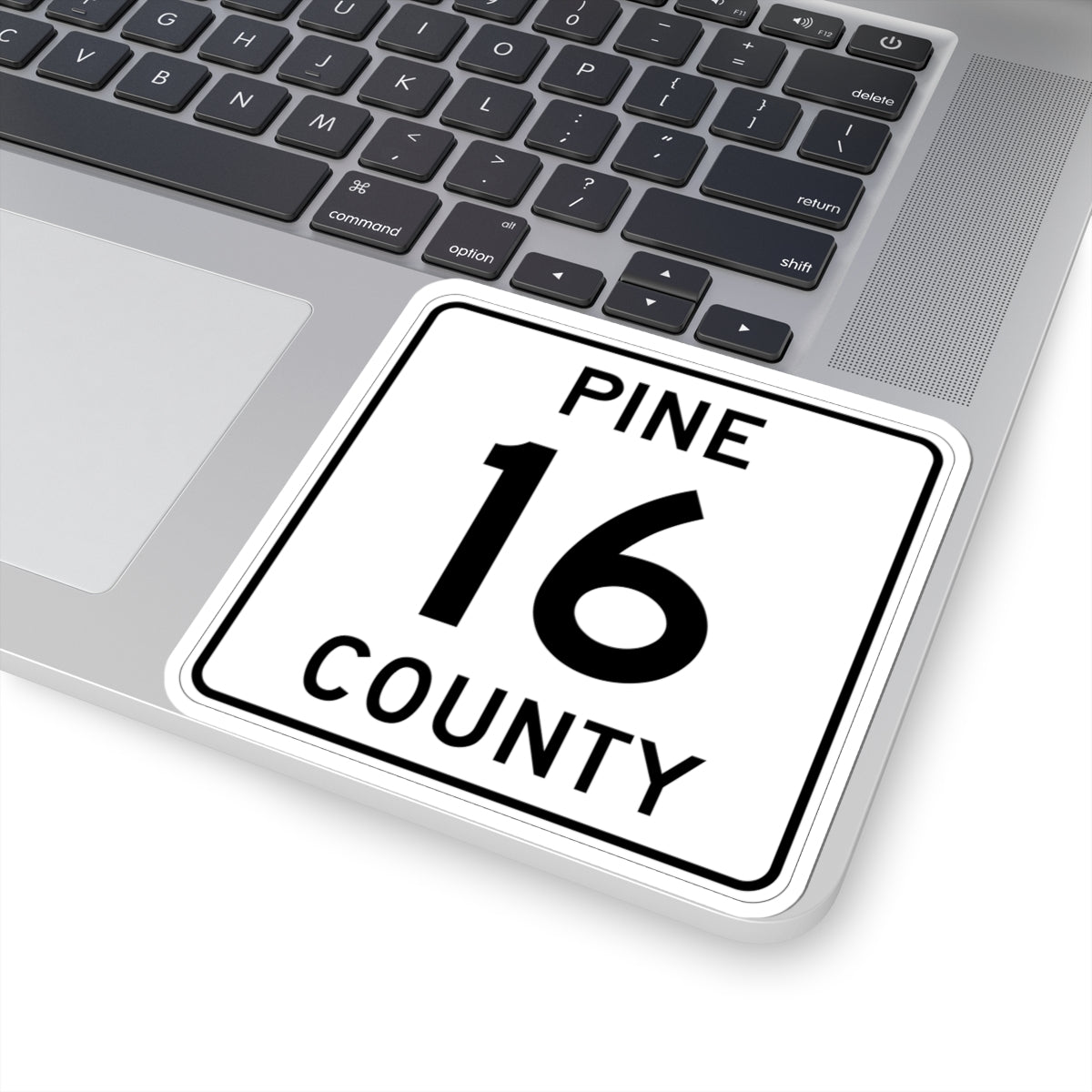 Pine County Route 16 MN (Minnesota) (Road Sign) STICKER Vinyl Kiss-Cut Decal