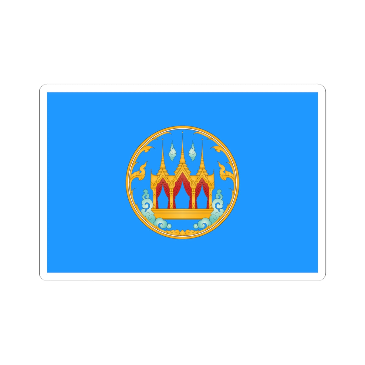 Flag of Nakhon Sawan province (Thailand) STICKER Vinyl Kiss-Cut Decal