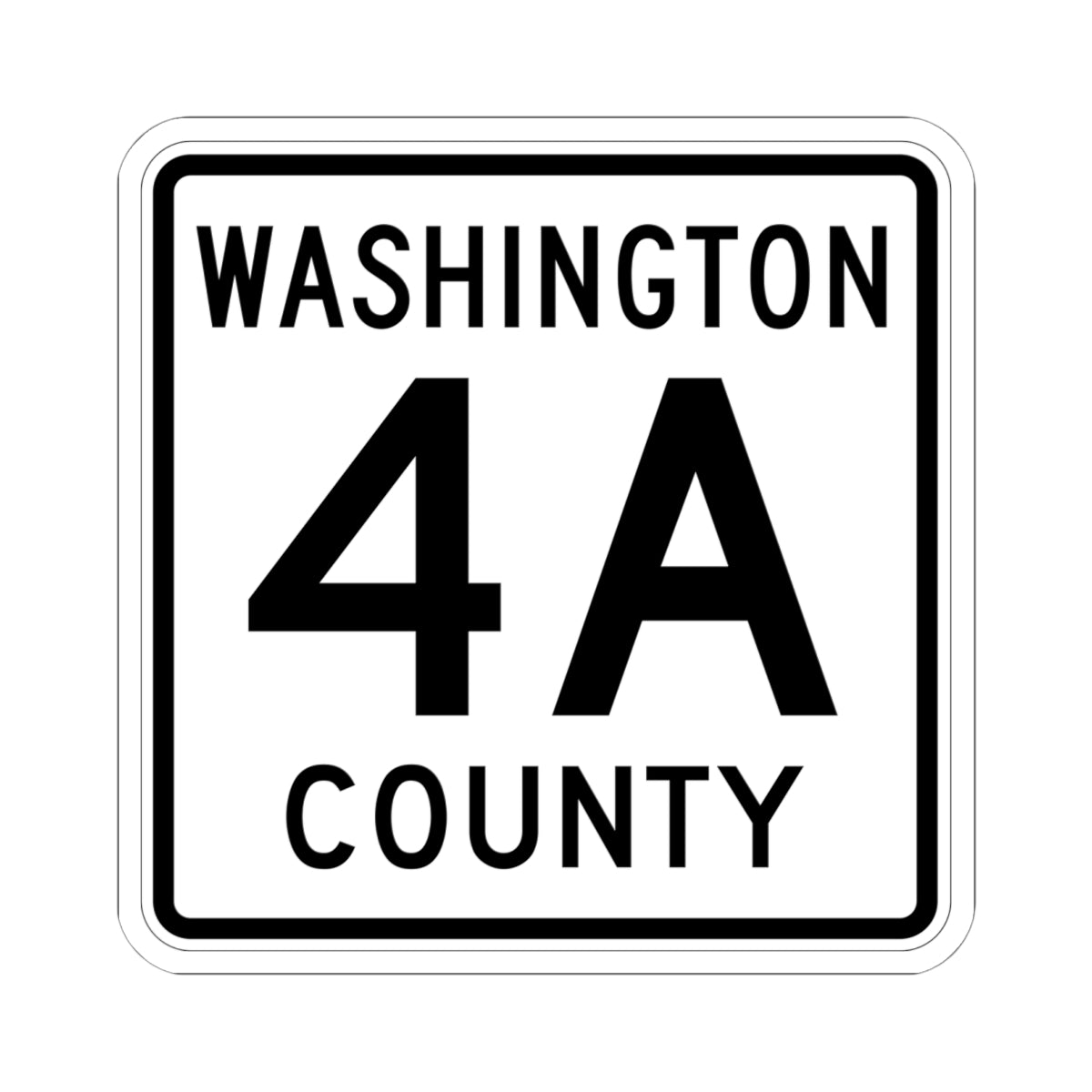 Washington County Route 4A MN (Minnesota) (Road Sign) STICKER Vinyl Kiss-Cut Decal