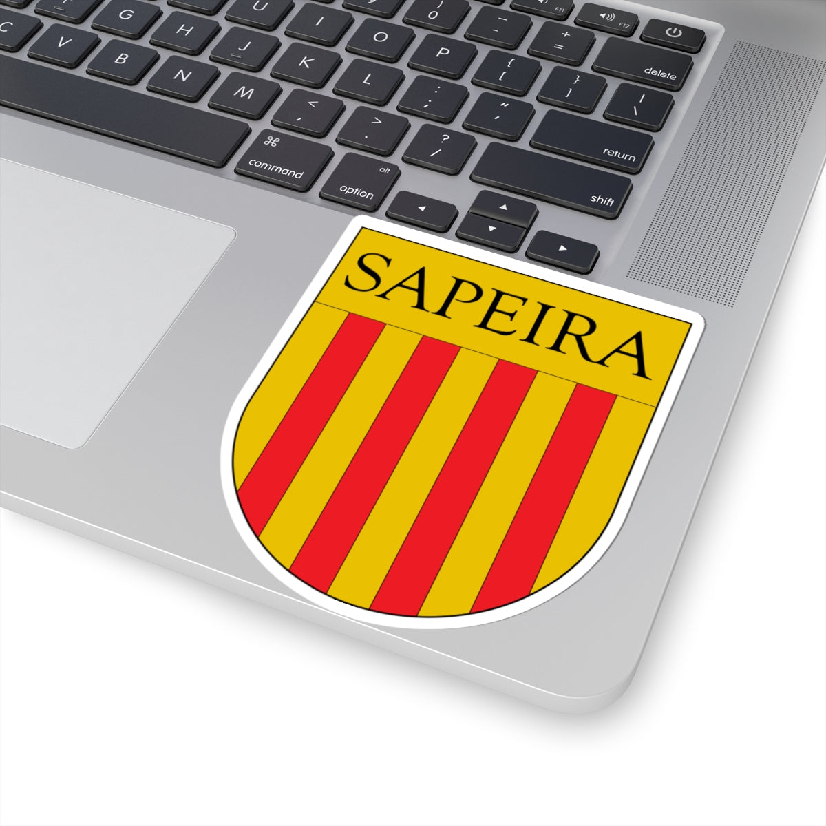 Antic escut municipal de Sapeira (Spain) (Coat of Arms) STICKER Vinyl Kiss-Cut Decal