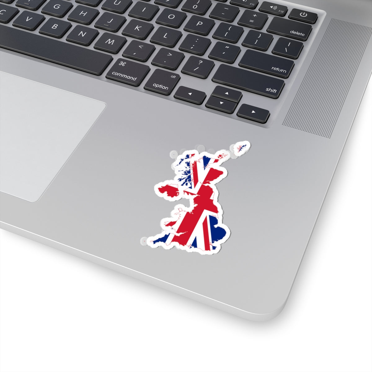 Flag-map of the United Kingdom (United Kingdom) STICKER Vinyl Kiss-Cut Decal