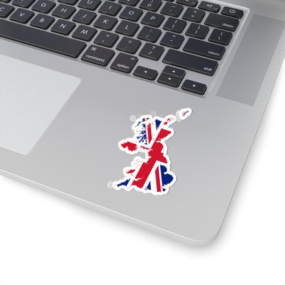 Flag-map of the United Kingdom (United Kingdom) STICKER Vinyl Kiss-Cut Decal