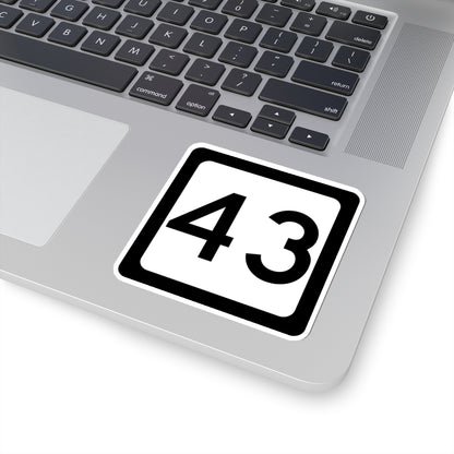 WV-43 (Virginia) (Road Sign) STICKER Vinyl Kiss-Cut Decal