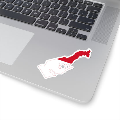 Flag-map of Monaco2 (Monaco) STICKER Vinyl Kiss-Cut Decal