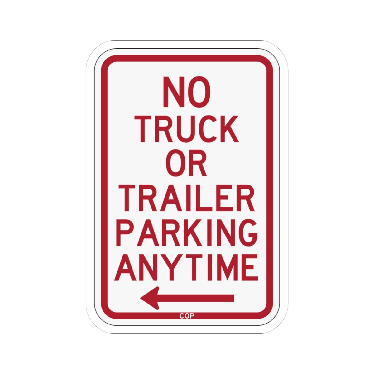 PBOT Road sign P1950L (Oregon) (Road Sign) STICKER Vinyl Kiss-Cut Decal