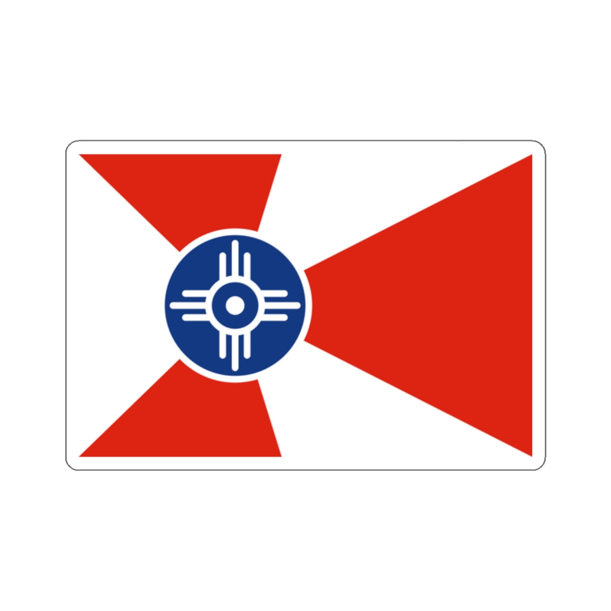 Flag of Wichita, Kansas - STICKER Vinyl Kiss-Cut Decal