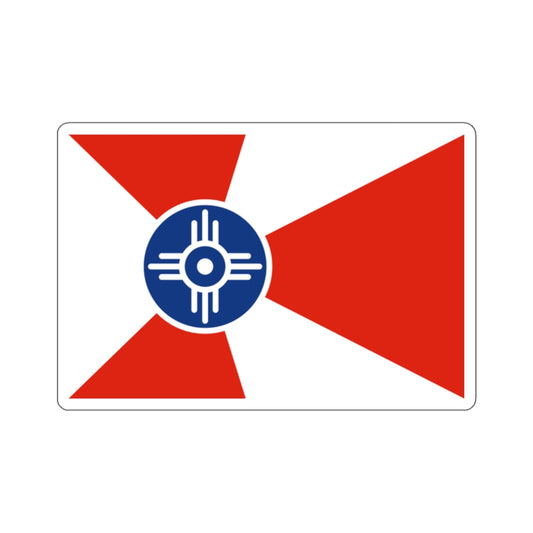 Flag of Wichita, Kansas - STICKER Vinyl Kiss-Cut Decal