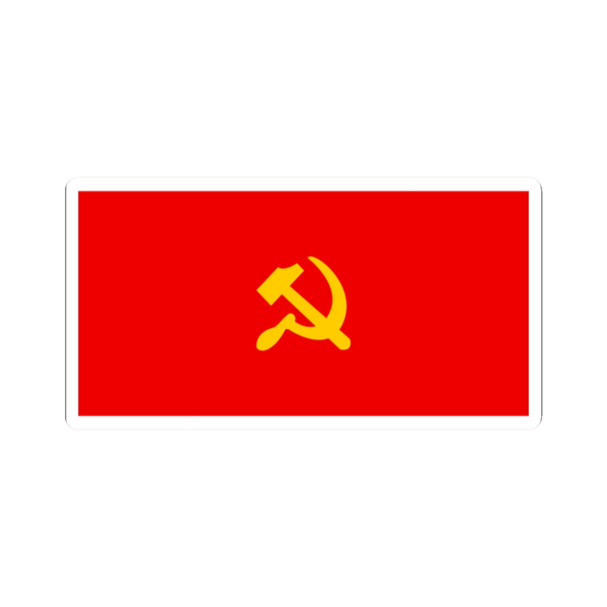 Flag of the Communist Party of Greece 1940s (Greece) STICKER Vinyl Kiss-Cut Decal