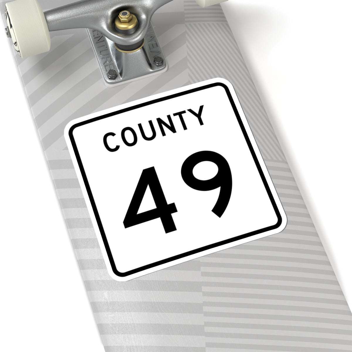 County 49 square (Minnesota) (Road Sign) STICKER Vinyl Kiss-Cut Decal
