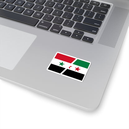 Flag of Syria and the Syrian revolution (Syria) STICKER Vinyl Kiss-Cut Decal
