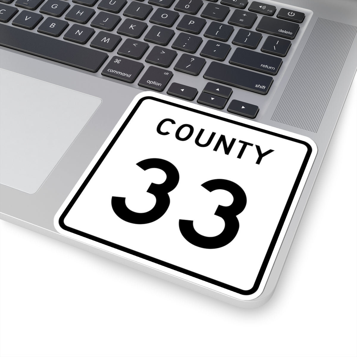 County 33 square (Minnesota) (Road Sign) STICKER Vinyl Kiss-Cut Decal