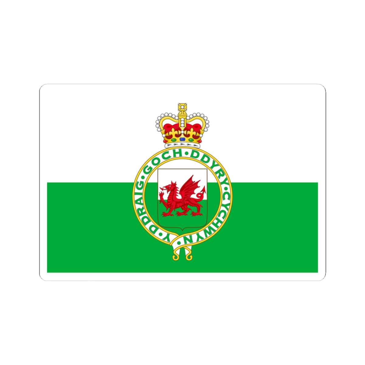 Flag of Wales 1953-1959 3-2 (United Kingdom) STICKER Vinyl Kiss-Cut Decal