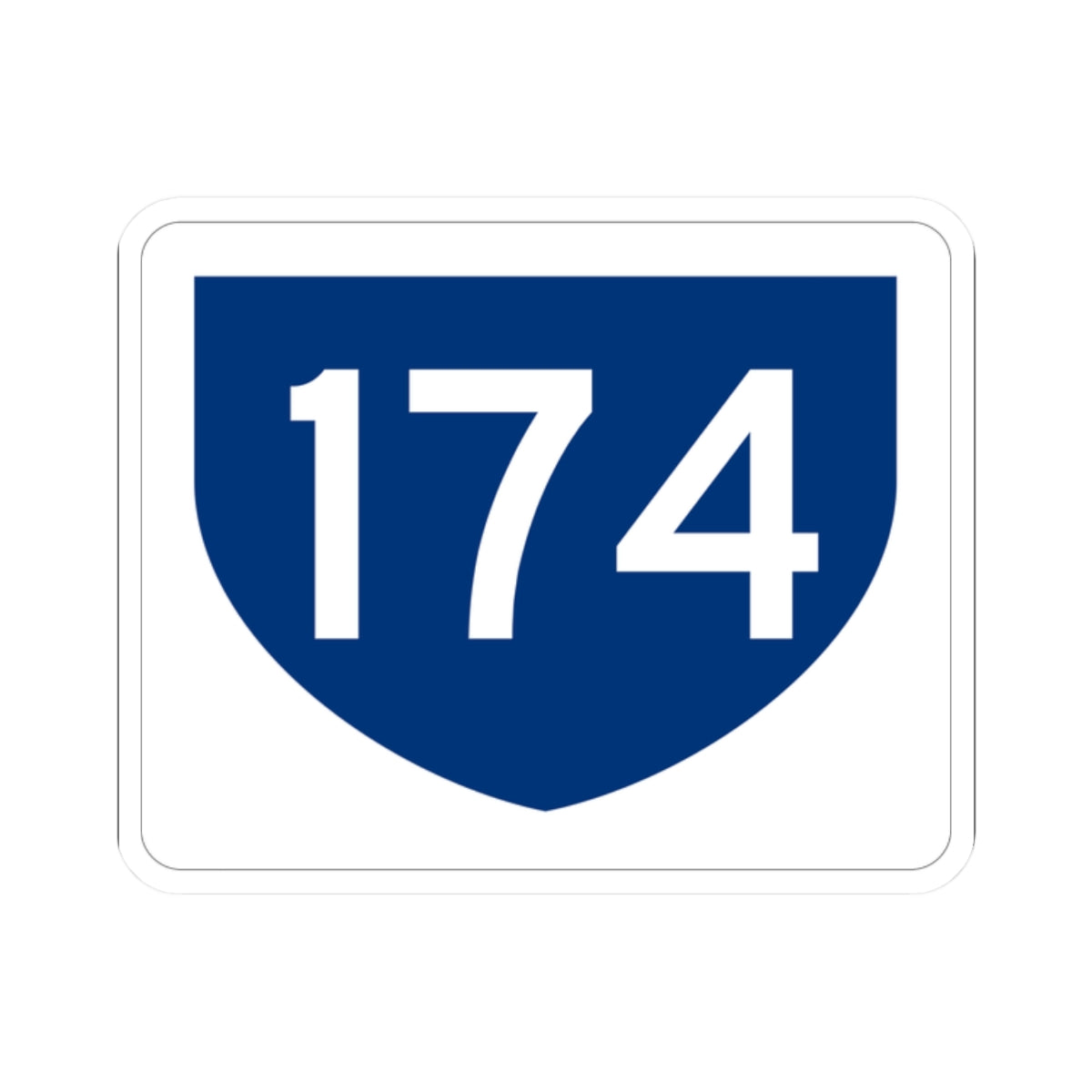 PR primary 174 (Puerto Rico) (Road Sign) STICKER Vinyl Kiss-Cut Decal