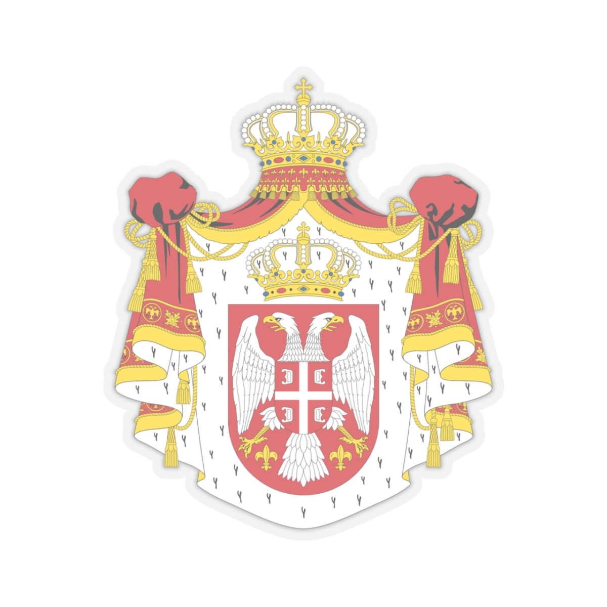 Coat of arms of Serbia (2004-2010) - STICKER Vinyl Kiss-Cut Decal