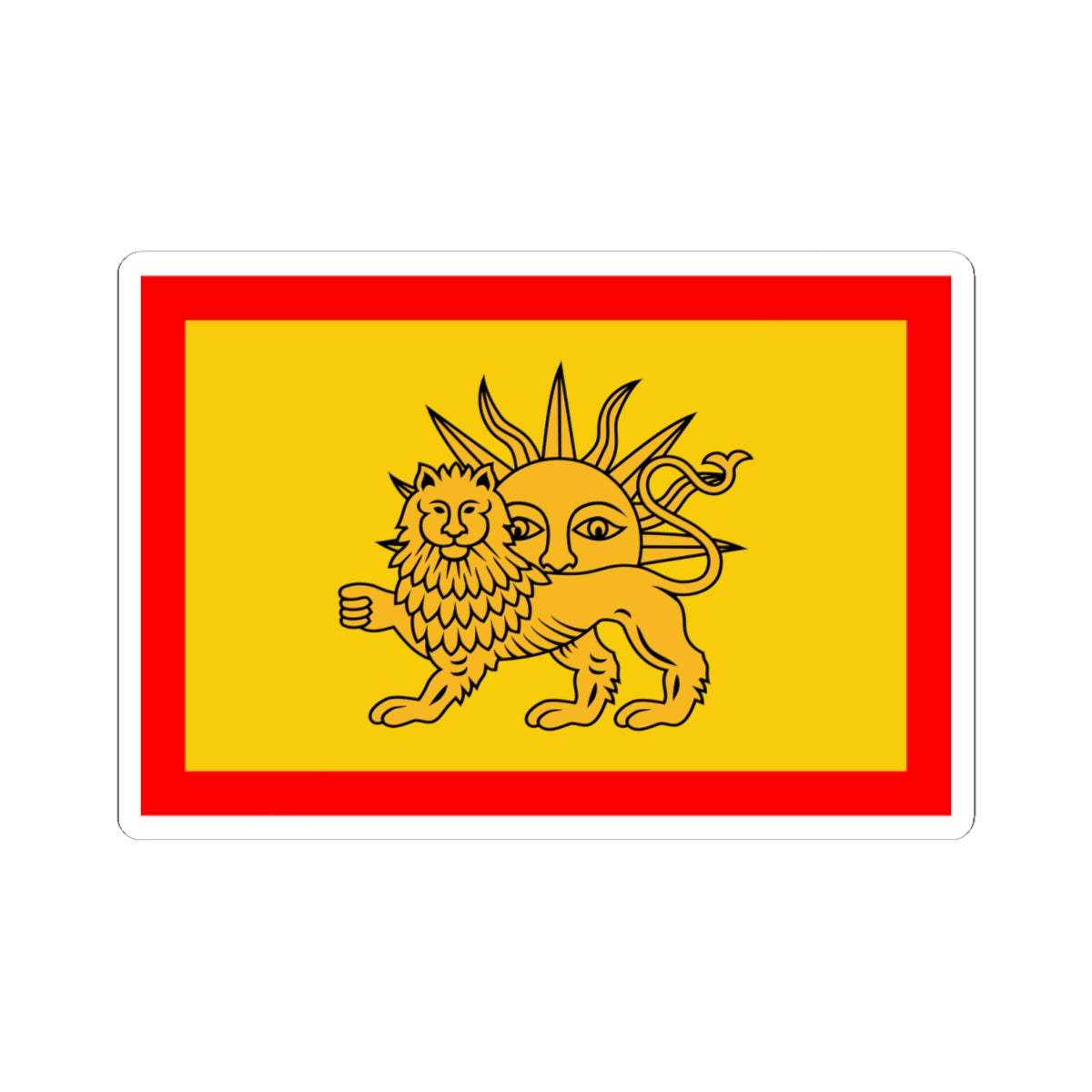 Nadir Shah Flag (Iran) STICKER Vinyl Kiss-Cut Decal