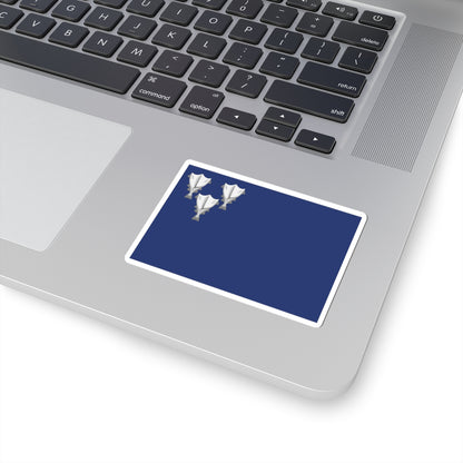 Flag of Jørgen Jørgensen 1809 (Iceland) STICKER Vinyl Kiss-Cut Decal
