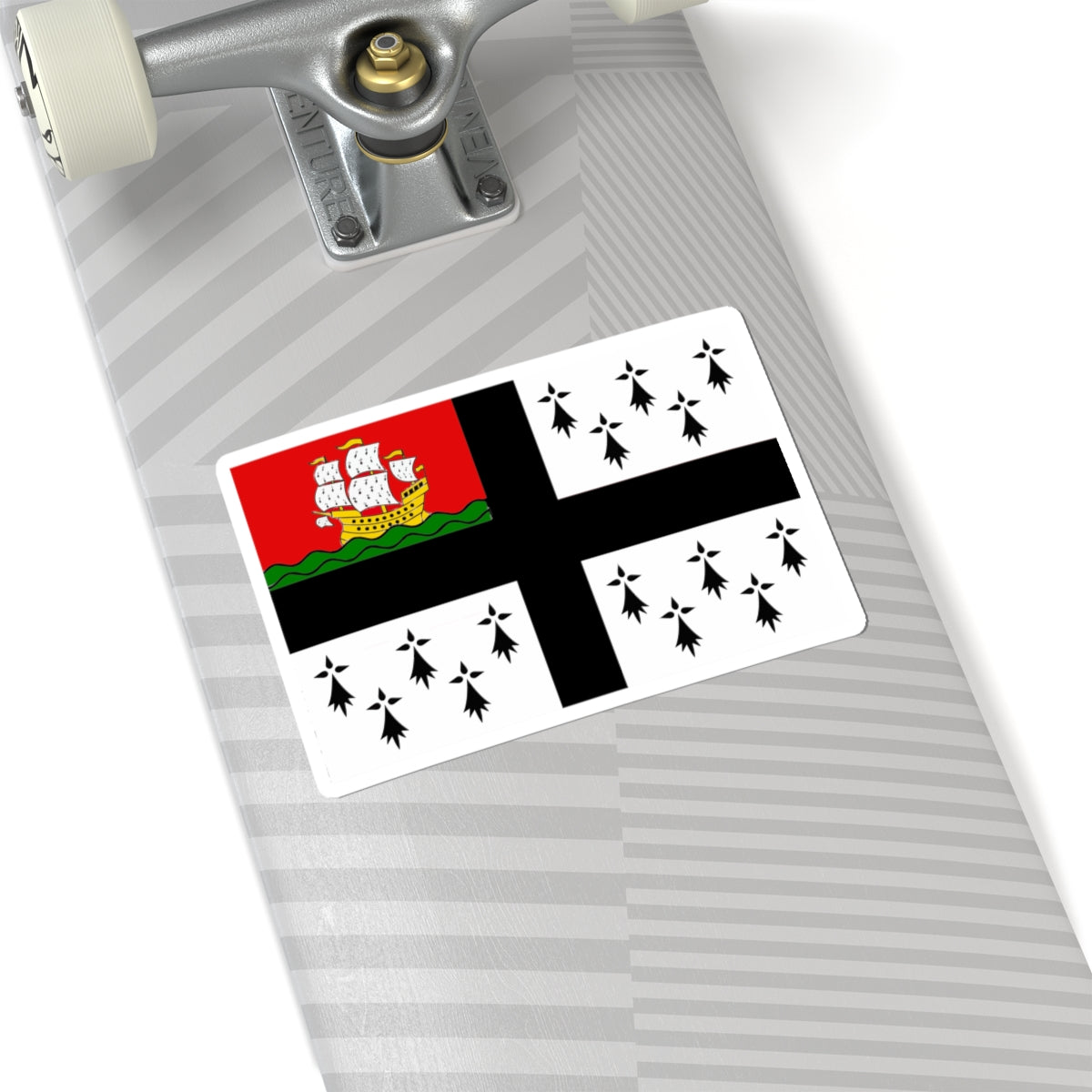 Flag of Nantes (France) STICKER Vinyl Kiss-Cut Decal