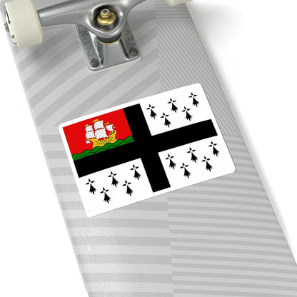 Flag of Nantes (France) STICKER Vinyl Kiss-Cut Decal