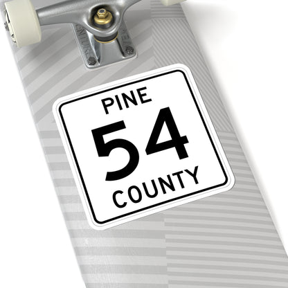 Pine County Route 54 MN (Minnesota) (Road Sign) STICKER Vinyl Kiss-Cut Decal