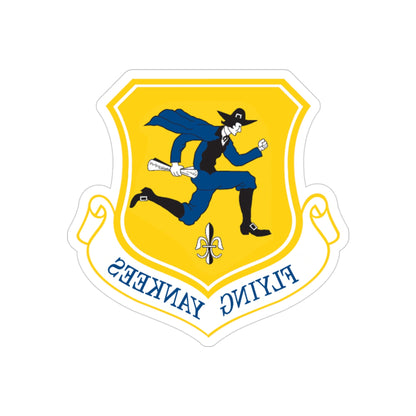 103rd Airlift Wing (U.S. Air Force) REVERSE PRINT Transparent STICKER-3" × 3"-The Sticker Space