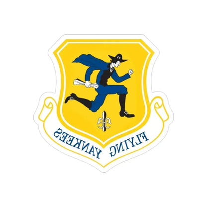 103rd Airlift Wing (U.S. Air Force) REVERSE PRINT Transparent Die-Cut STICKER 2 Inch Die-Cut Transparent - The Sticker Space