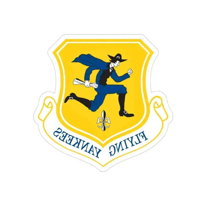 103rd Airlift Wing (U.S. Air Force) REVERSE PRINT Transparent Die-Cut STICKER 3 Inch Die-Cut Transparent - The Sticker Space