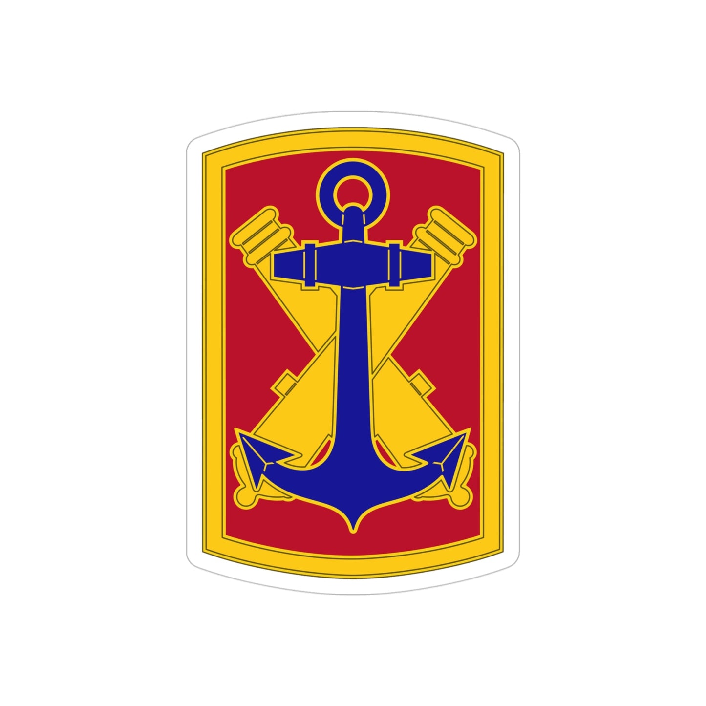 103rd Field Artillery Brigade (U.S. Army) REVERSE PRINT Transparent STICKER-4" × 4"-The Sticker Space