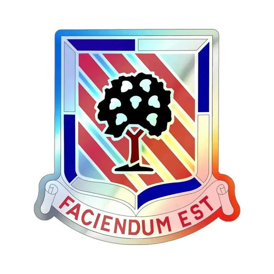 104 Engineer Battalion Obsolete Insignia (U.S. Army) Holographic STICKER Die-Cut Vinyl Decal 6 Inch Holographic - The Sticker Space