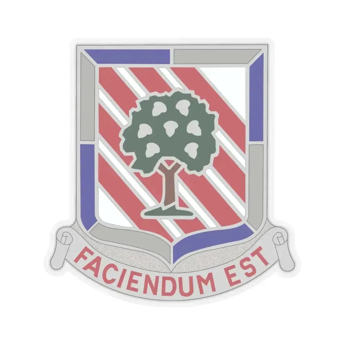 104 Engineer Battalion Obsolete Insignia (U.S. Army) STICKER Vinyl Kiss-Cut Decal 4 Inch Transparent - The Sticker Space