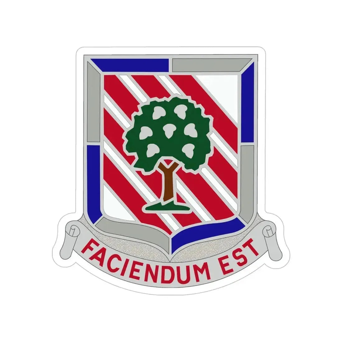 104 Engineer Battalion Obsolete Insignia (U.S. Army) Transparent STICKER Die-Cut Vinyl Decal - The Sticker Space