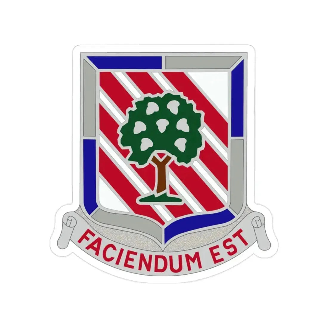 104 Engineer Battalion Obsolete Insignia (U.S. Army) Transparent STICKER Die-Cut Vinyl Decal - The Sticker Space