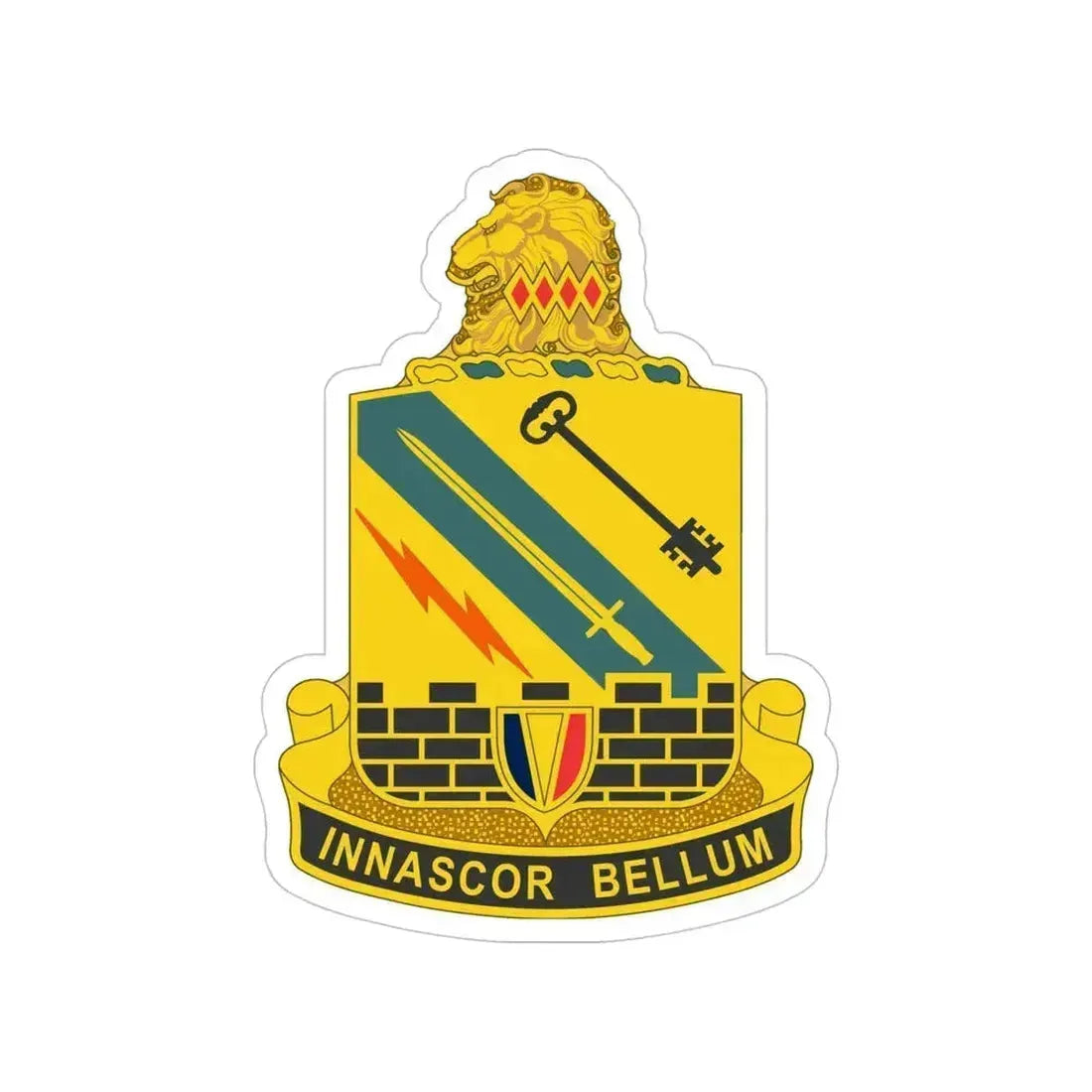 104 Engineer Battalion (U.S. Army) Transparent STICKER Die-Cut Vinyl Decal 5 Inch - The Sticker Space