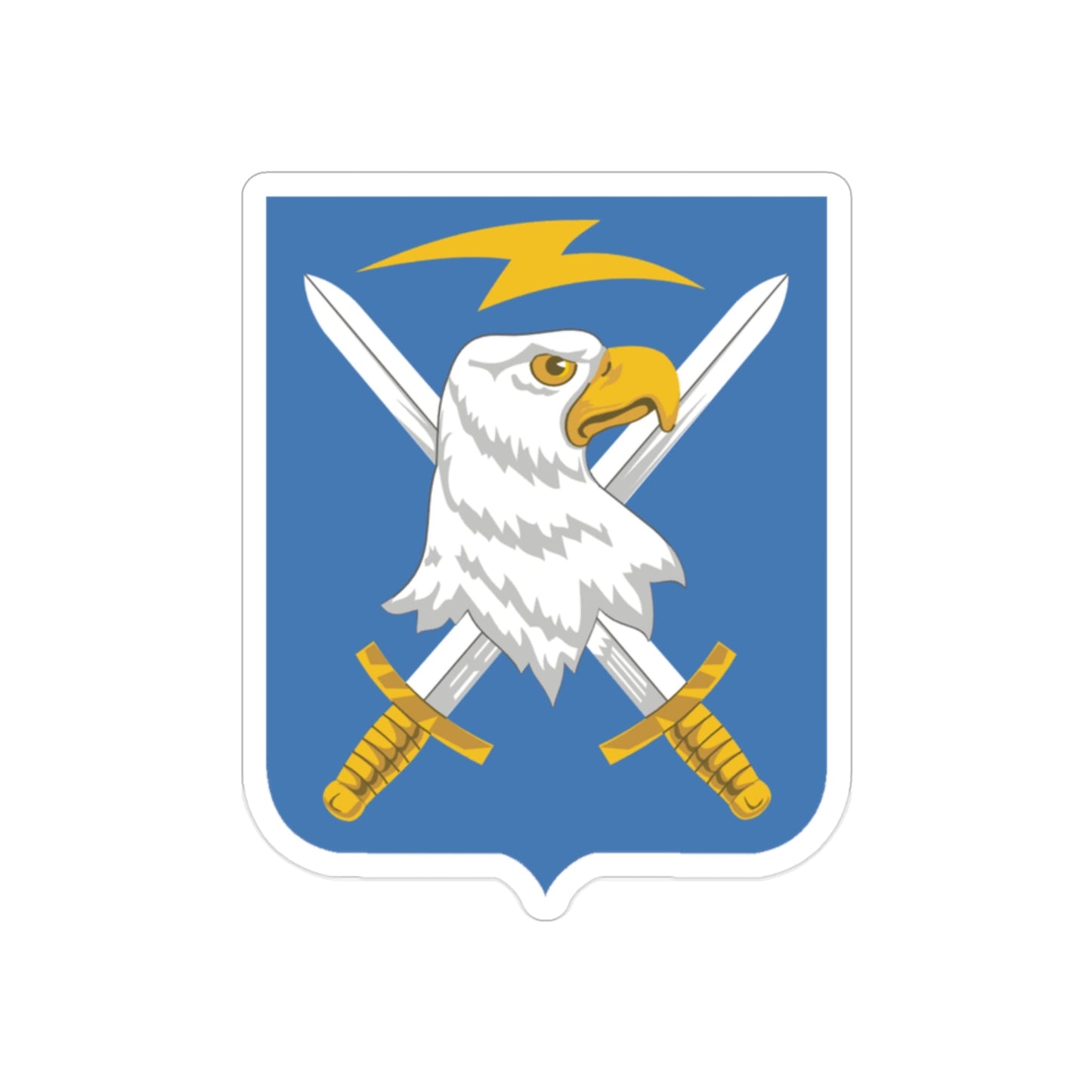 104 Military Intelligence Battalion 2 (U.S. Army) REVERSE PRINT Transparent STICKER-2" × 2"-The Sticker Space