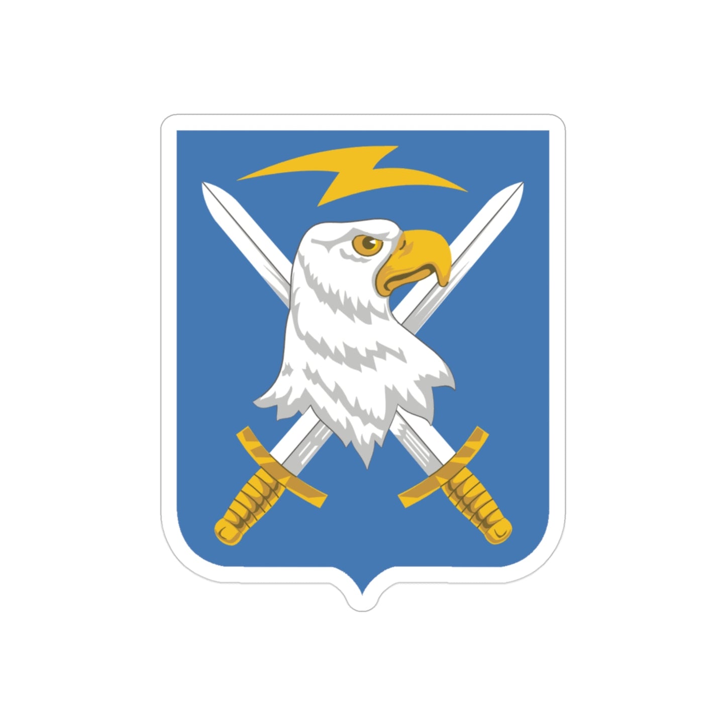 104 Military Intelligence Battalion 2 (U.S. Army) REVERSE PRINT Transparent STICKER-3" × 3"-The Sticker Space