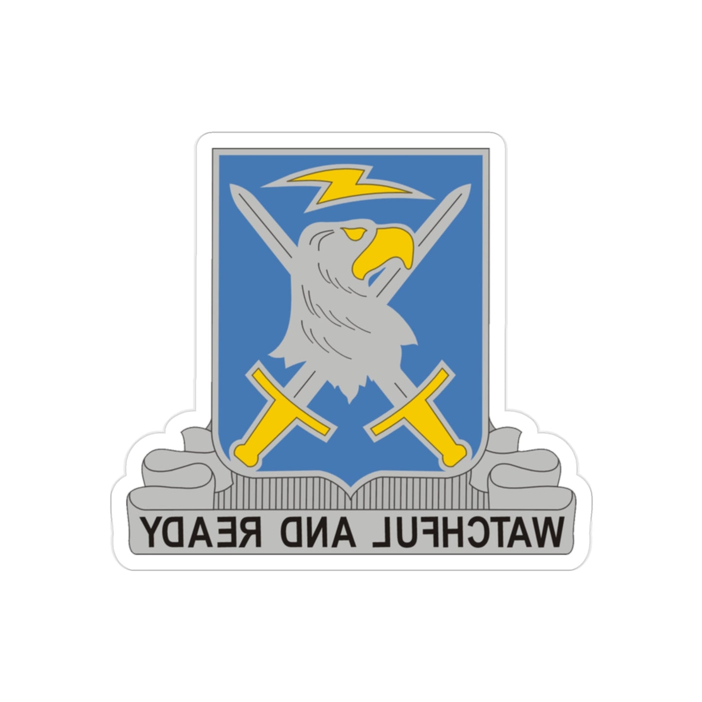 104 Military Intelligence Battalion (U.S. Army) REVERSE PRINT Transparent STICKER-2 Inch-The Sticker Space