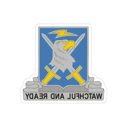 104 Military Intelligence Battalion (U.S. Army) REVERSE PRINT Transparent Die-Cut STICKER 4 Inch Die-Cut Transparent - The Sticker Space