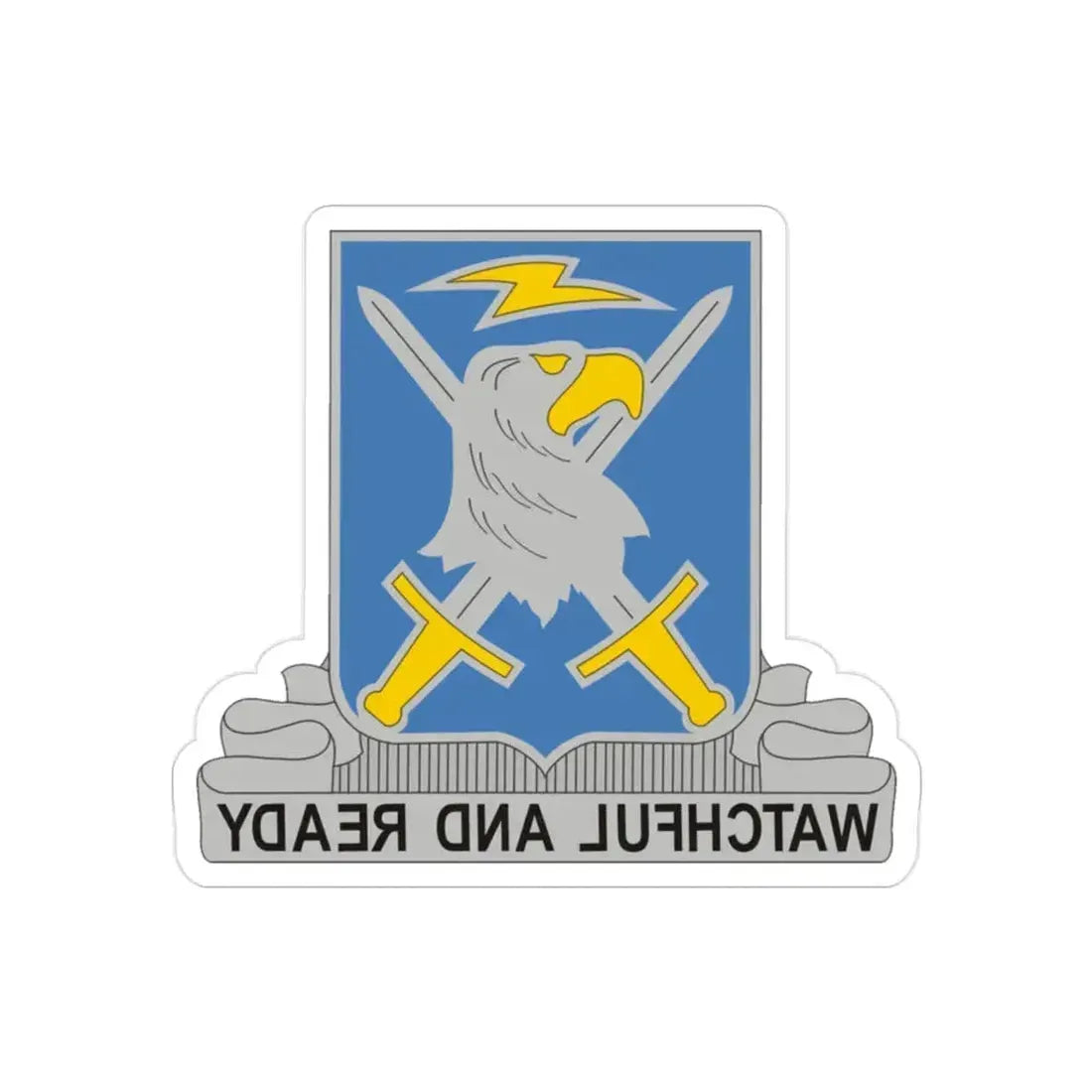 104 Military Intelligence Battalion (U.S. Army) REVERSE PRINT Transparent Die-Cut STICKER - The Sticker Space