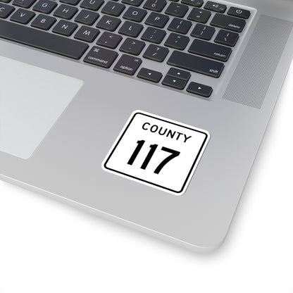 County 117 square (Minnesota) (Road Sign) STICKER Vinyl Kiss-Cut Decal