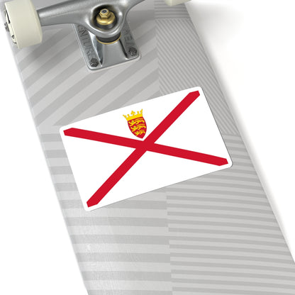 Flag of Jersey (United Kingdom) STICKER Vinyl Kiss-Cut Decal