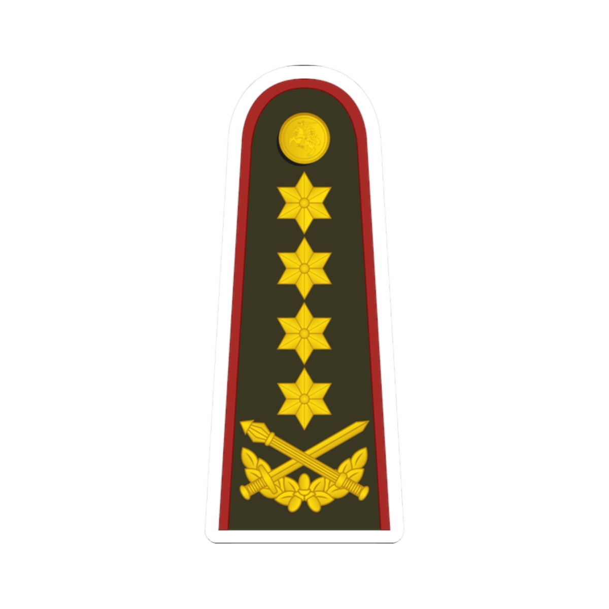 Lithuania Army OF 9 (Lithuania) (Military Rank) STICKER Vinyl Kiss-Cut Decal